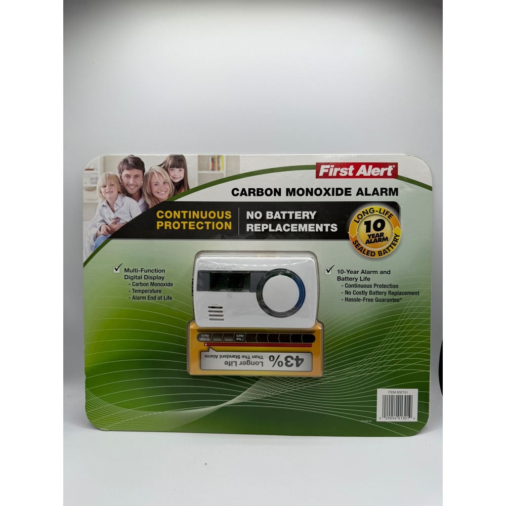 First Alert 10-Year Carbon Monoxide Alarm Digital Display Sealed CO1210CP1